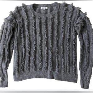 Madewell Fringe Gray Sweater